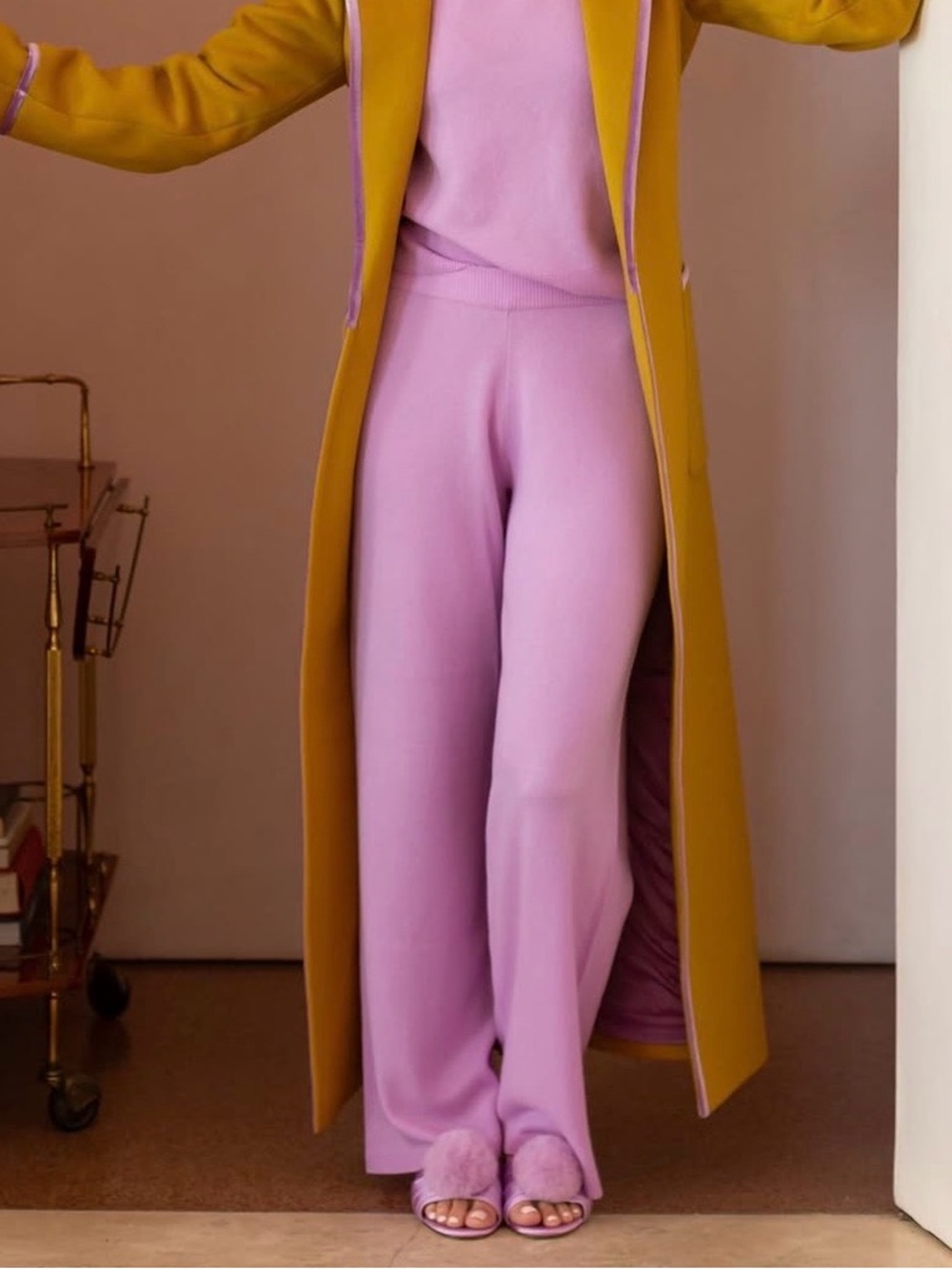 NWT Antonio Melani Nat Note Sz XL Orchid Ivonne Cashmere Wide Leg Pull On Pant